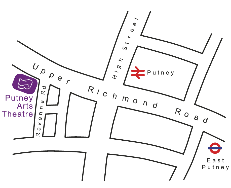 A map of Putney Arts Theatre
